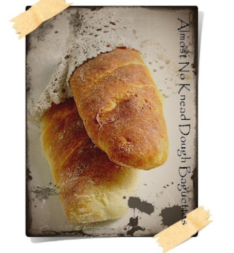 Almost No Knead Baguette