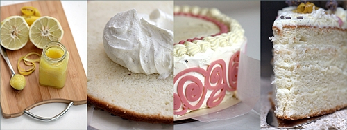 Lavender Chiffon Cake with Whipped Lemon Curd Frosting 