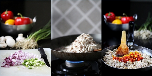 Chicken, Mushroom & Roasted Pepper Julienne