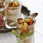 Lebkuchen Cream & Genoise Verrines with Apple Craisin Compote