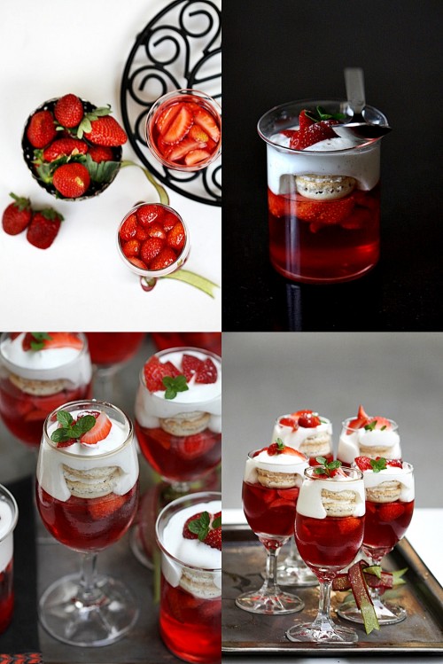 Strawberry Vanilla Macaron Trifle 