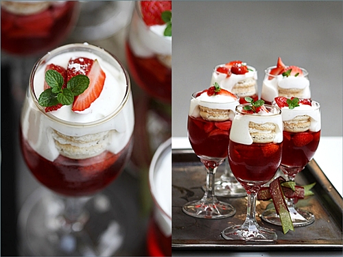 Strawberry Vanilla Macaron Trifle