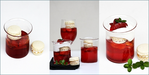 Strawberry Vanilla Macaron Trifle