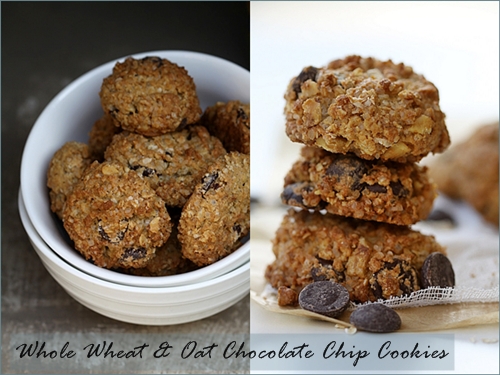 Whole Wheat & Oat Chocolate Chip Cookies
