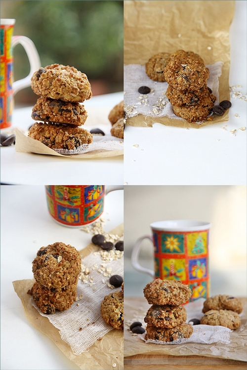 Whole Wheat & Oat Chocolate Chip Cookies