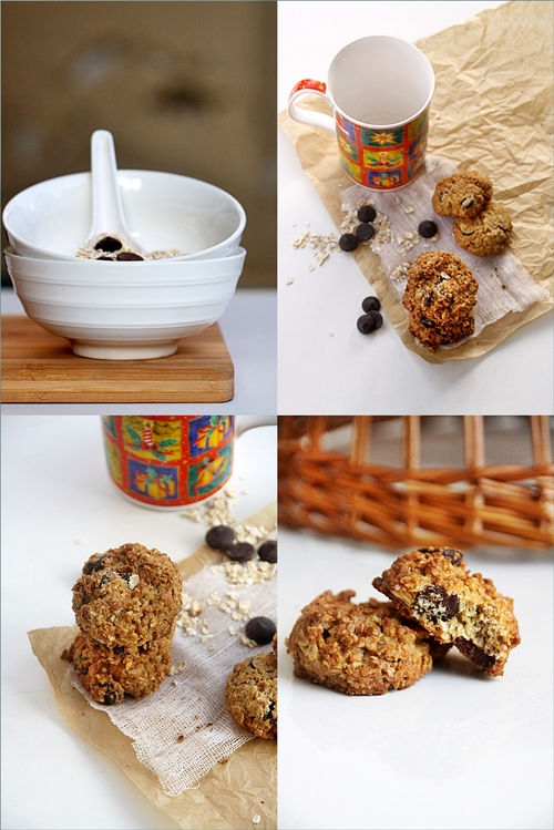 Whole Wheat & Oat Chocolate Chip Cookies