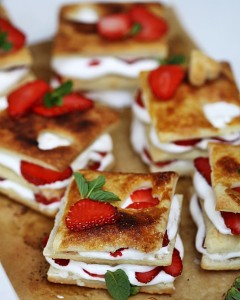 Strawberry & Whipped Lemon Curd Napoleans