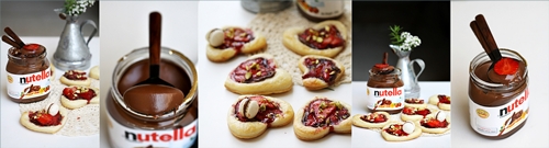 Nutella Strawberry Puff Pastry Hearts 