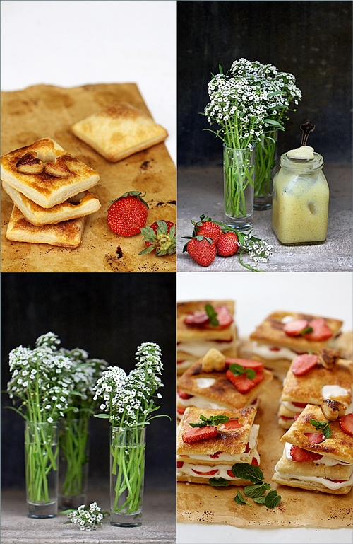 Strawberry & Whipped Lemon Curd Napoleans