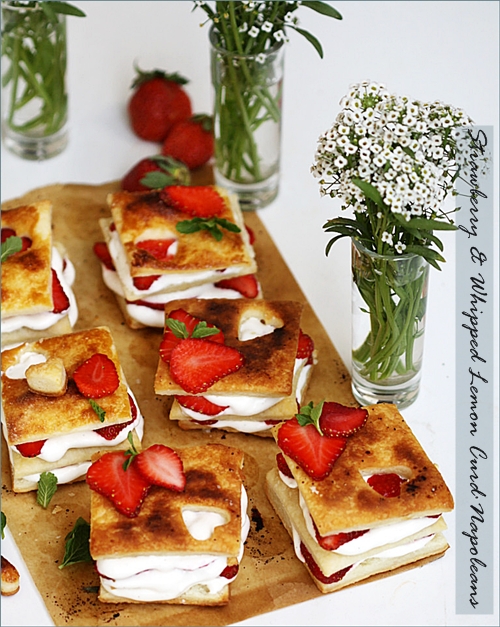 Strawberry & Whipped Lemon Curd Napoleans