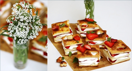 Strawberry & Whipped Lemon Curd Napoleans