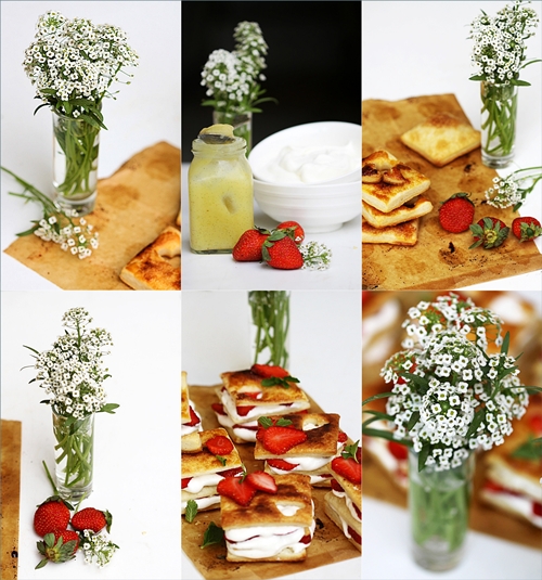 Strawberry & Whipped Lemon Curd Napoleans