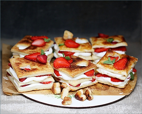 Strawberry & Whipped Lemon Curd Napoleans