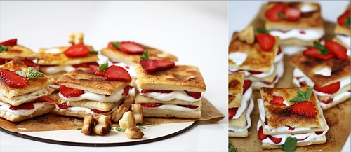 Strawberry & Whipped Lemon Curd Napoleans