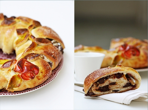 Yeasted Meringue Coffee Cake - sweet