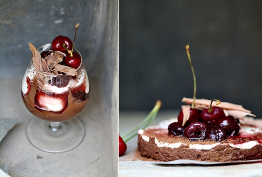 Bittersweet Chocolate Marquise with Crème Chantilly & Balsamic Cherry Sauce