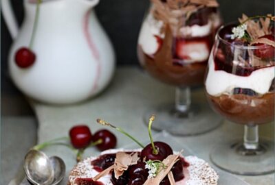 Dessert| Bittersweet Chocolate Marquise with Crème Chantilly & Balsamic Cherry Sauce ... when God created mothers! 12 Bittersweet Chocolate Marquise with Crème Chantilly & Balsamic Cherry Sauce