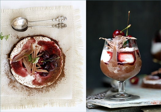 Bittersweet Chocolate Marquise with Crème Chantilly & Balsamic Cherry Sauce