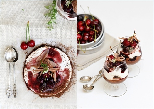 Bittersweet Chocolate Marquise with Crème Chantilly & Balsamic Cherry Sauce 