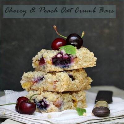 Cherry & Peach Oat Crumb Bars