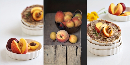 Peach, Plum & Apricot Streusel Crumble