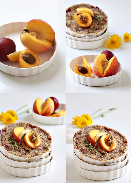 Peach, Plum & Apricot Streusel Crumble