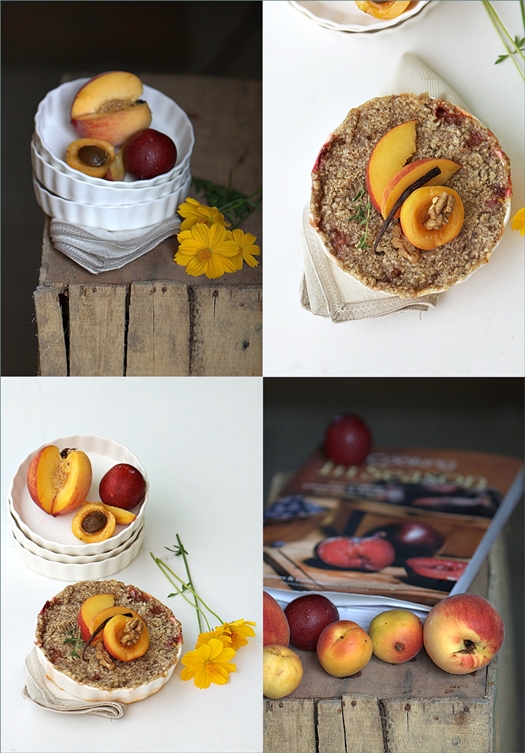 Peach, Plum & Apricot Streusel Crumble