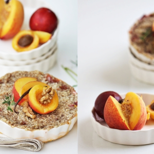 Peach, Plum & Apricot Streusel Crumble