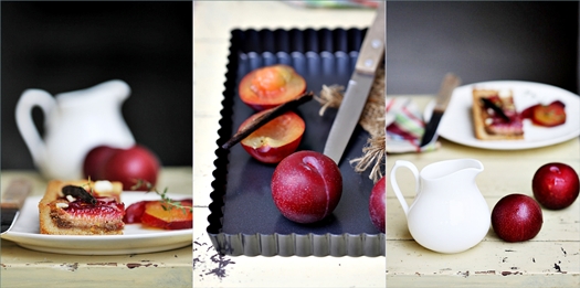 Vanilla Almond Frangipane Plum Tart