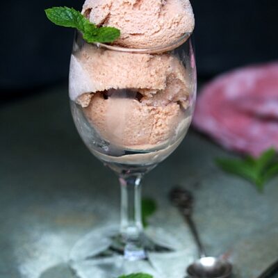 Roasted Peach & Plum Ice Cream