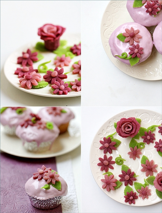 Paint-it-Purple Vanilla Bean Cupcakes