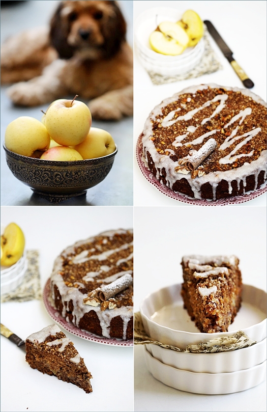 Spiced Apple Walnut Coffee Cake