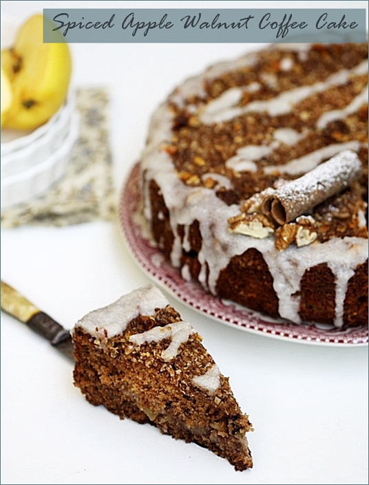 Spiced Apple Walnut Coffee Cake