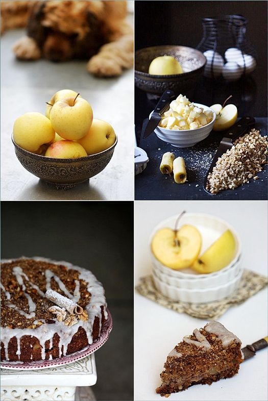 Spiced Apple Walnut Coffee Cake