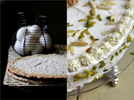 Sans Rival Cake {Pistachio & Almonds} 