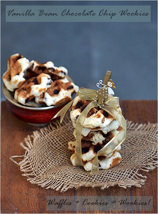 Vanilla Bean Chocolate Chip Wookies or Waffle Cookies