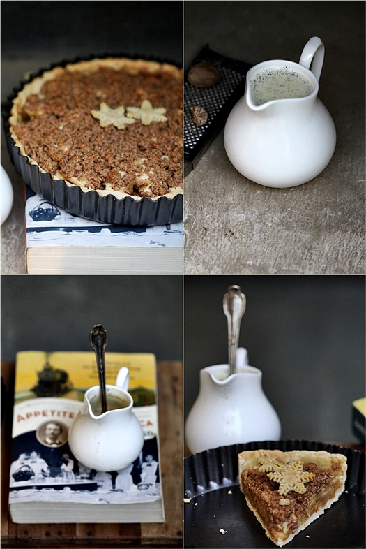 French Apple Pie with Nutmeg Sauce 