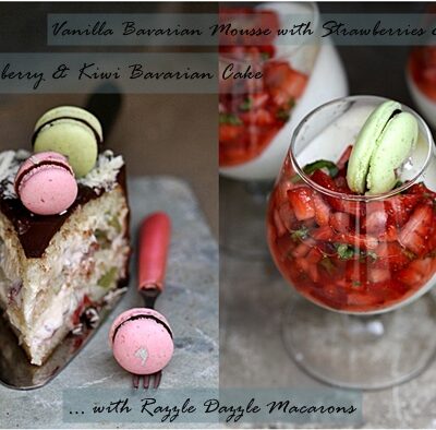 Strawberry & Kiwi Bavarian Cake & Vanilla Bavarian Mousse... with Razzle Dazzle Macarons 1