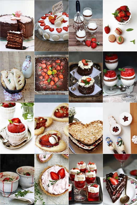 Strawberry based desserts on PAB