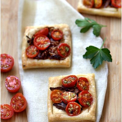 Cherry Tomato & Caramelised Onion Tartlettes