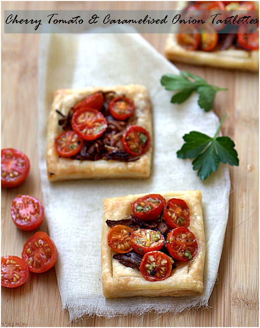 Cherry Tomato & Caramelised Onion Tartlettes