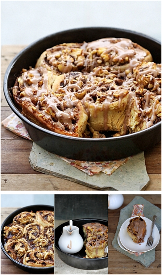 Quick Apple Cinnamon Buns {no yeast}