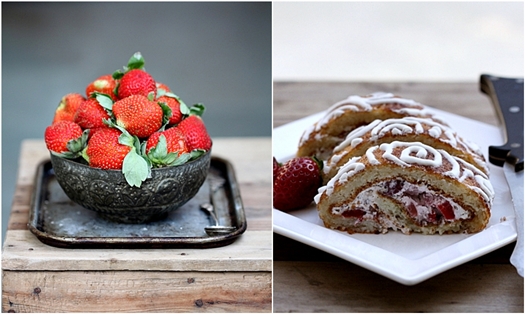 Strawberry Almond Roulade {Gluten free}