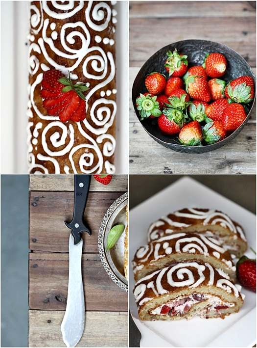 Strawberry Almond Roulade {Gluten Free} 