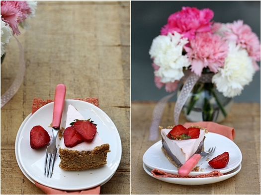No-bake Strawberry Chocolate Cheesecake