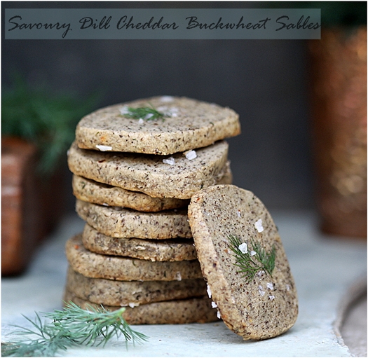 Savoury Dill Cheddar Buckwheat Sables