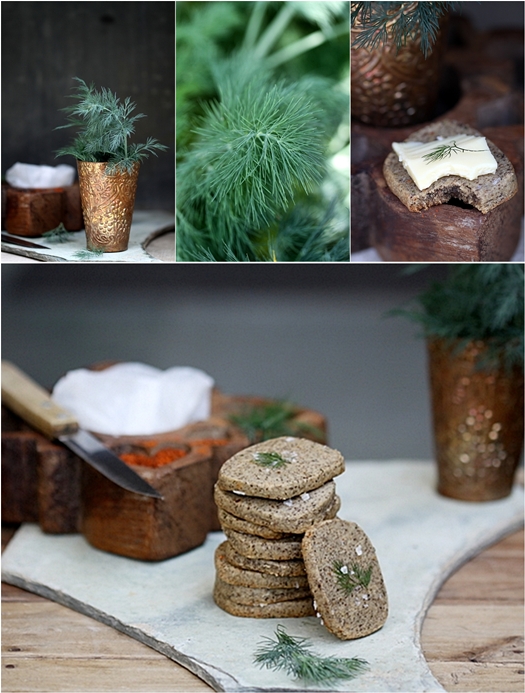 Savoury Dill Cheddar Buckwheat Sables