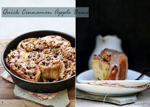 Quick Apple Cinnamon Buns {no yeast}