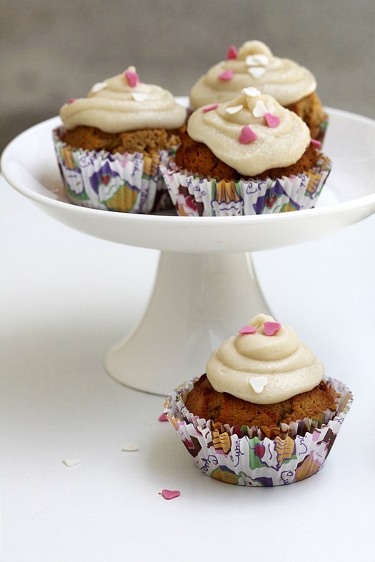 Almond Cupcakes with Salted Caramel Buttercream
