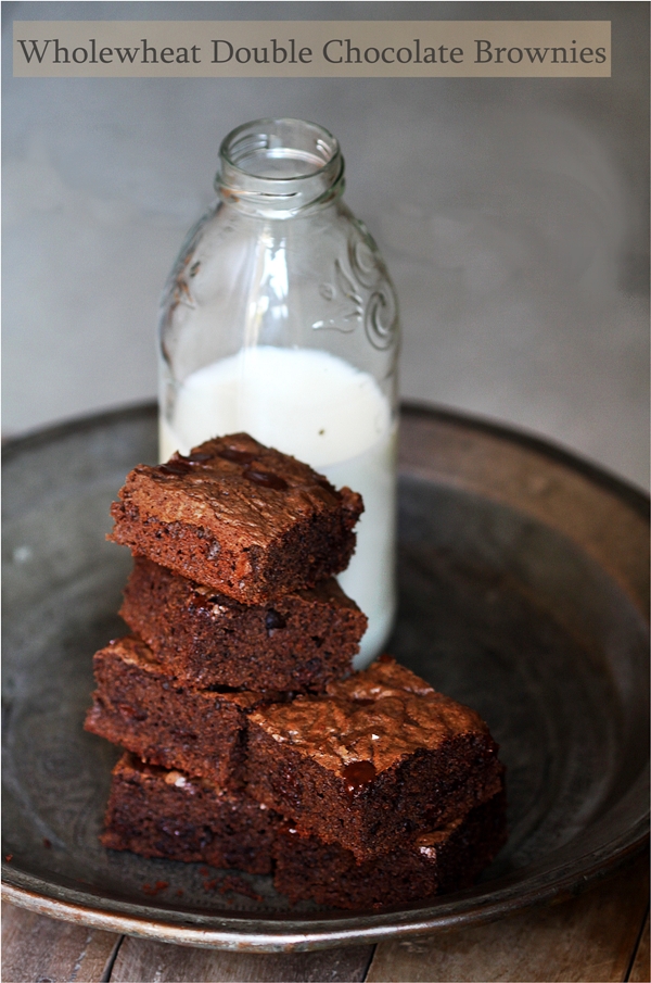 Wholewheat Double Chocolate Brownies